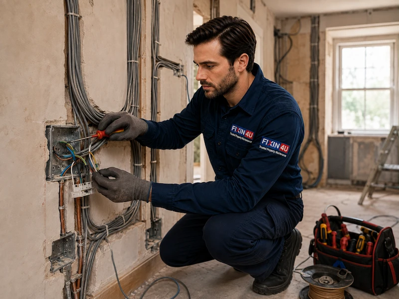 Fixin4u electrical services for repairs, installations and electrical safety work